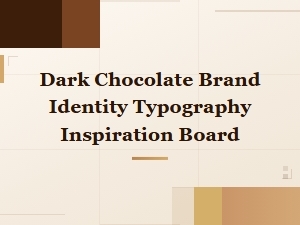 Elegant Dark Chocolate Typography for Luxury Branding