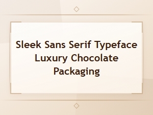 Modern Minimalist Chocolate Fonts for Luxury Packaging Design